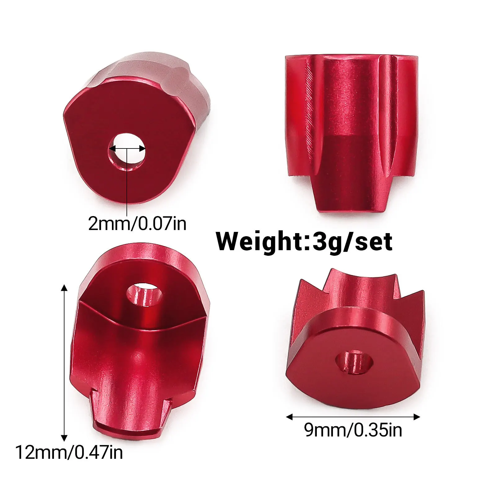 4pcs Metal Shock Cap Protector Shock Absorber Protection Cover for Arrma 1/14 Mini MOJAVE GROM 1/18 Granite Grom Typhon GROM