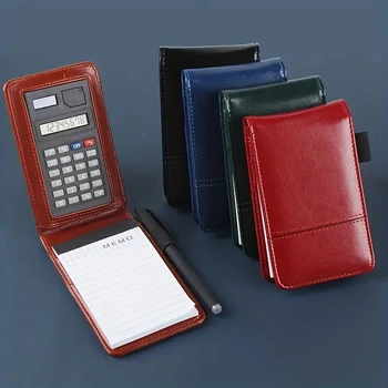 A7 Multi-Functional Business Portable Office Notebook Notepad: Get Organized with Calculator & Post-it Notes!