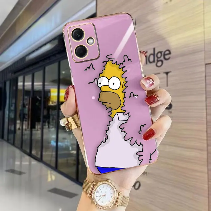 Funny Cartoon H-Homer S-Simpsons Cover Smooth E-TPU Phone Case Redmi NOTE 7 8 9 9S 9T 10 11 11S 12 12S 11T 10T 10S PRO PLUS Case