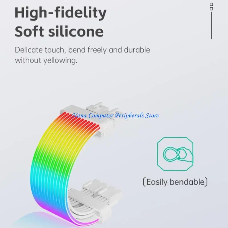 

Освещение провода питания графического процессора ПК Ф68К Мултиколор 8Пин беспроводное контролируемое для таможенных установок