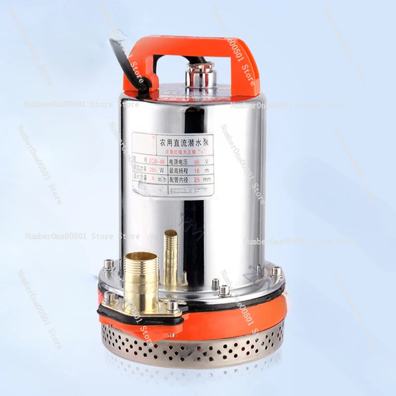 DC Submersible Pump Household Agricultural 12V 280W Battery Pump High Lift 9M Well Water Pump