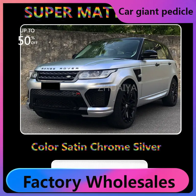 

Satin Matte Chrome Silver vinyl wrap Car Wrapping Sticker white Glossy vinyl Wrapcovering film car quality Warranty 5m/10m/18m