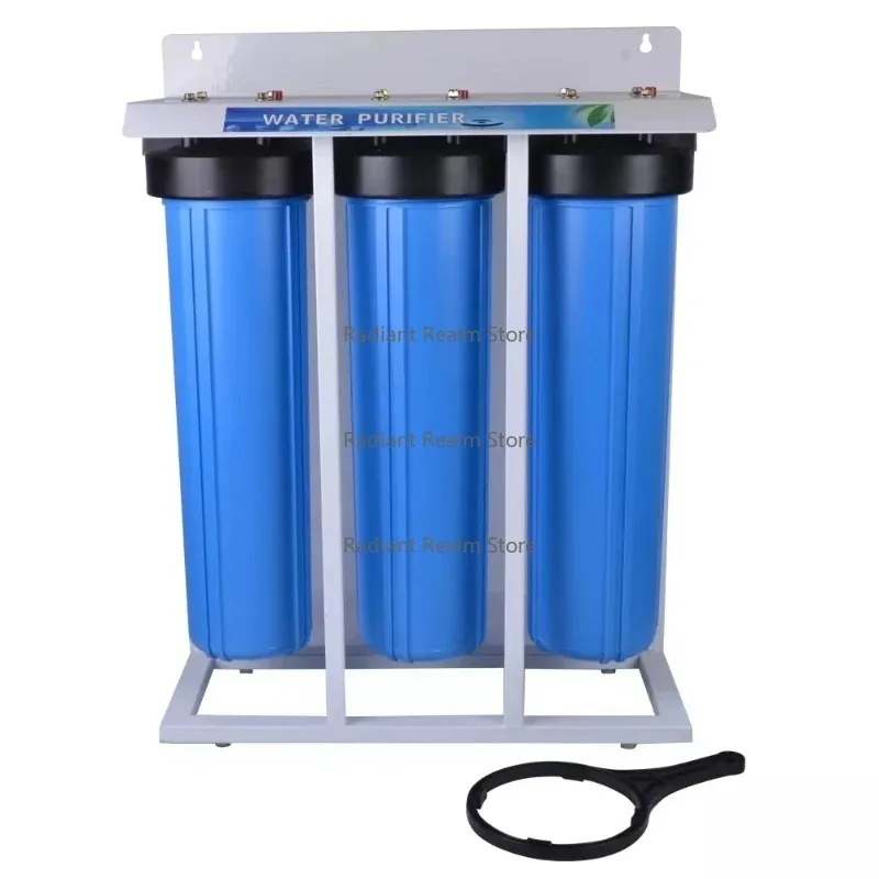 

Manufacturer 4.5*20 Inch Jumbo PP Blue Water Filter Housing 3 Stage Housing 10 Inch