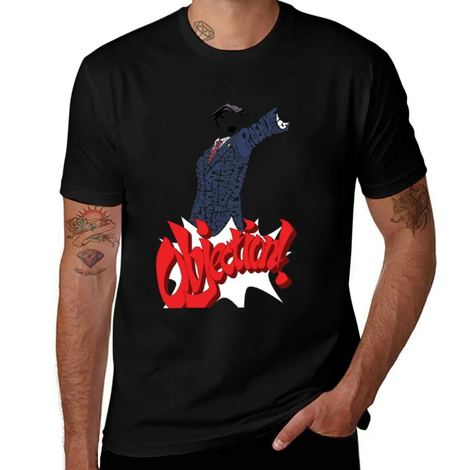 Phoenix Wright Bits! T-Shirt Casual Pattern Print Tee Shirt T-Shirt