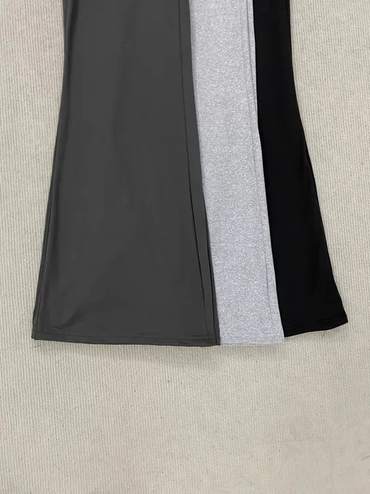 Hochelastische Hose mit Umschlagbund und ausgestelltem Bein, Kontrastfarbener Bund, Schlanke Bootcut-Hose für Teenager, Damen, Yoga, Tanz, Wochenend-Styling-Outfit – Detail 10