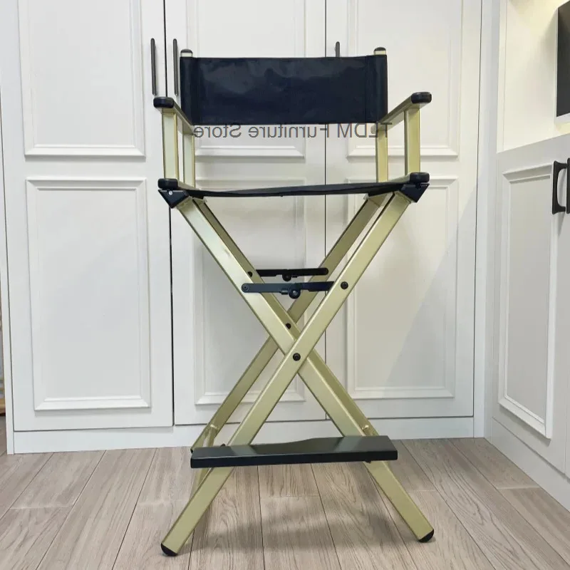 Furniture High Aluminum Frame Makeup Artist Director Chair Foldable Outdoor Lightweight Portable Folding Director Makeup Chair