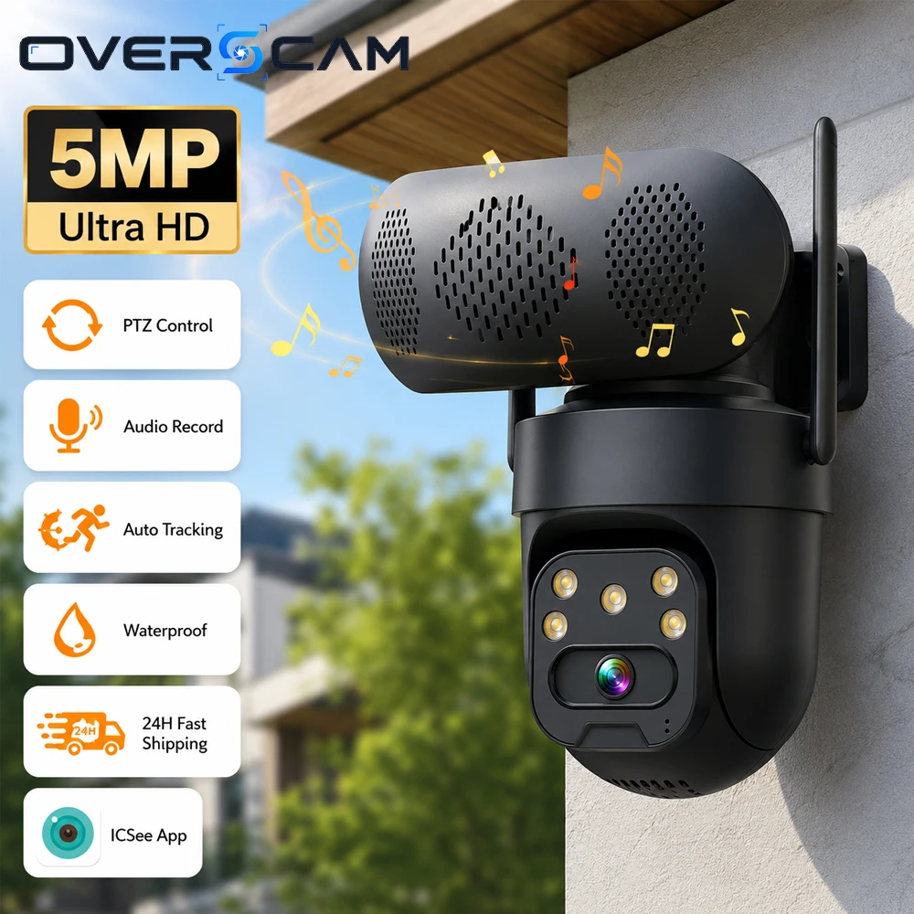 Audio Music Track - Kamera bezpieczeństwa WiFi PTZ 5MP do