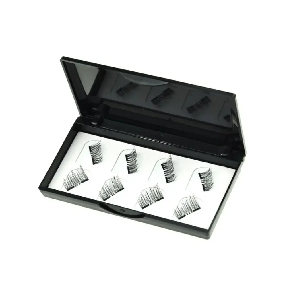 New Natural Look Magnetic Eyelashes Half Eye No Glue Magnetic Lashes Reusable with Tweezers False Eyelashes