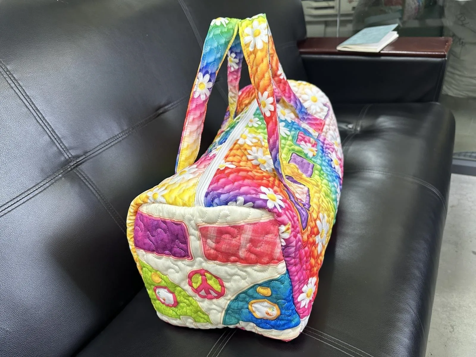 3D-Reisetasche mit Bus-Motiv, Modische Bedruckte Damen-Yogatasche, Handtasche – Detail 3