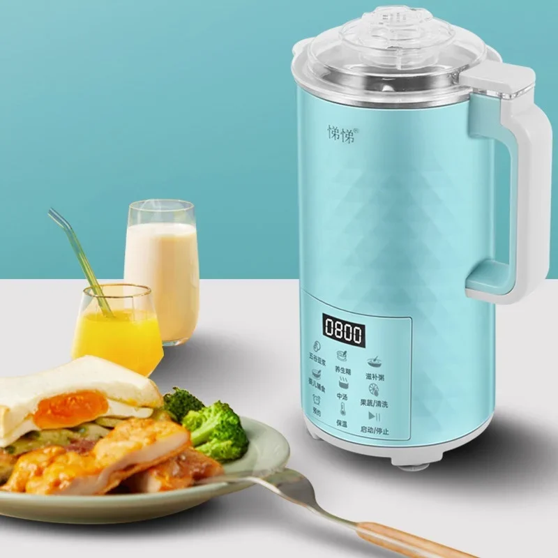 220V แบบพกพาถั่วเหลืองเครื่องทำโยเกิร์ตมัลติฟังก์ชั่ครัวเรือนขนาดเล็กผลไม้ถั่วอาหารเสริมความร้อน Juicer Mini Soymilk เครื่อง