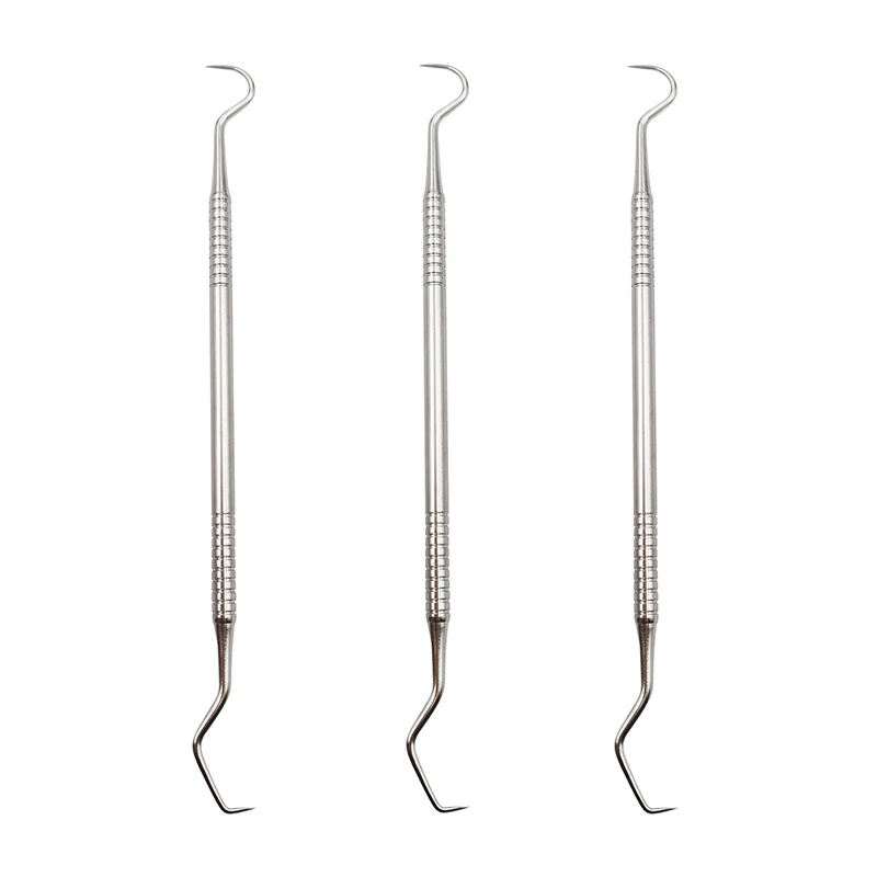 Double Hook Tooth Dental Explorer Probe สแตนเลสฟันสะอาดสุขอนามัย Explorer Probe Hook เครื่องมือทันตกรรมเครื่องมือ