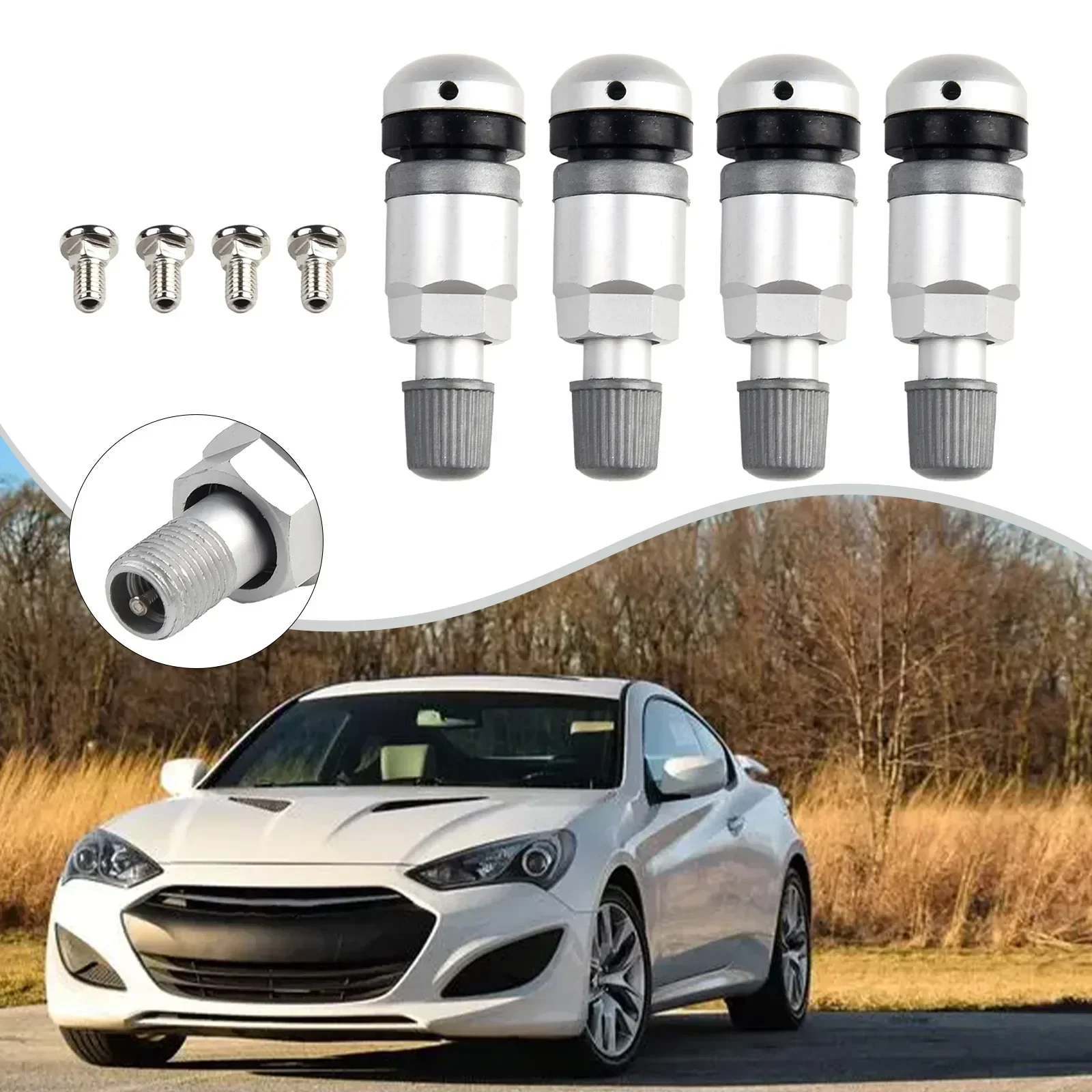 4pcs Metal TPMS Tire-Pressure Sensor Valve-Stem Repair-Kit Fit For BMW 5 Series Tire-Pressure-Monitor Systems Parts