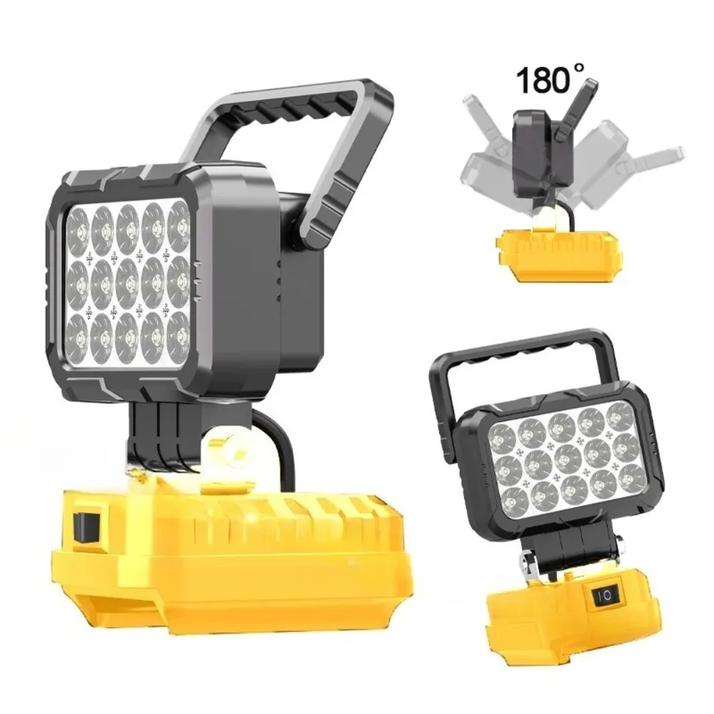 

Power Tool Parts for Makita for Milwaukee for Dewalt 18V Lithium Battery LED Work Lights Lamp Hand Lantern Spotlight USB Charger