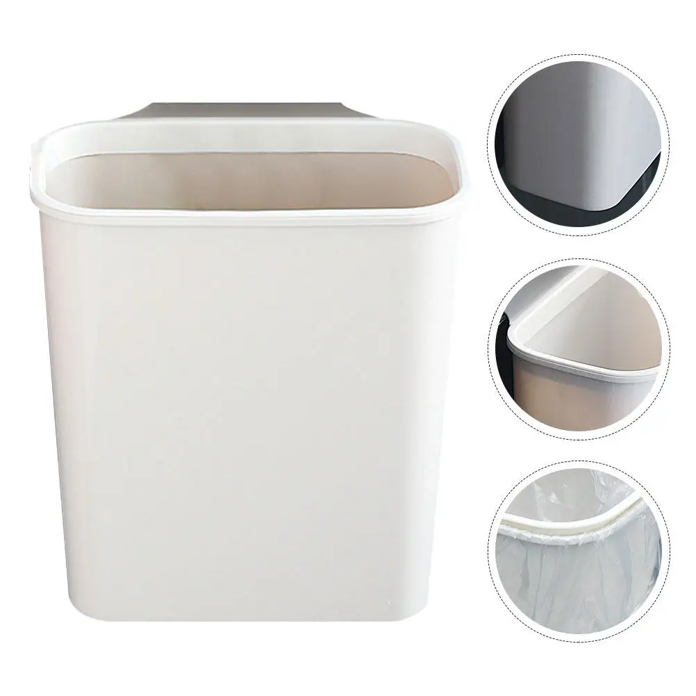 

Compact Hanging Trash Can for Kitchen Cabinet Wall Mountable Garbage Bin for Living Room Compost Bucket Trash Can