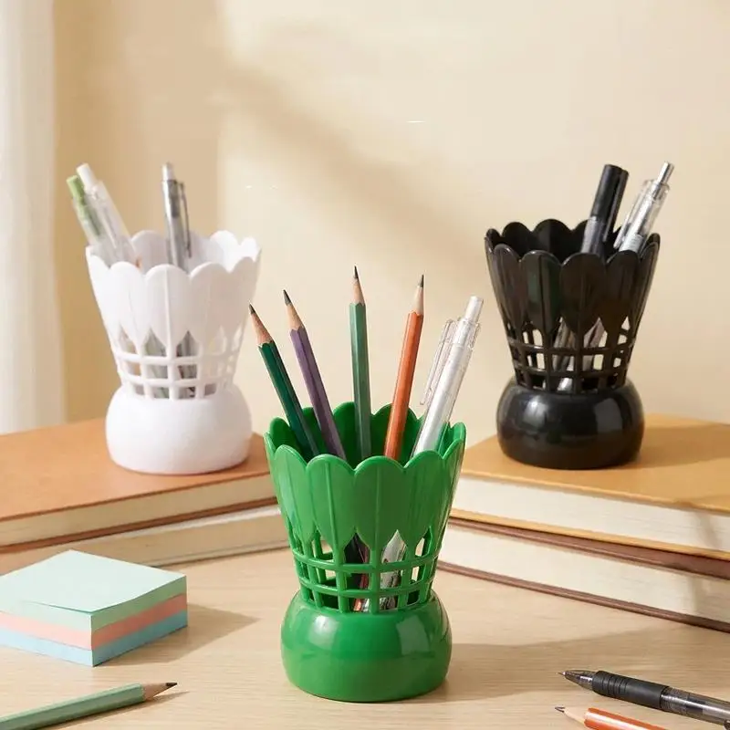 Cute 3D Printed Desk Organizer Badminton Pen Holder Gift Creative Stationery Stand Home Office Ornaments Pen Storage Holderute