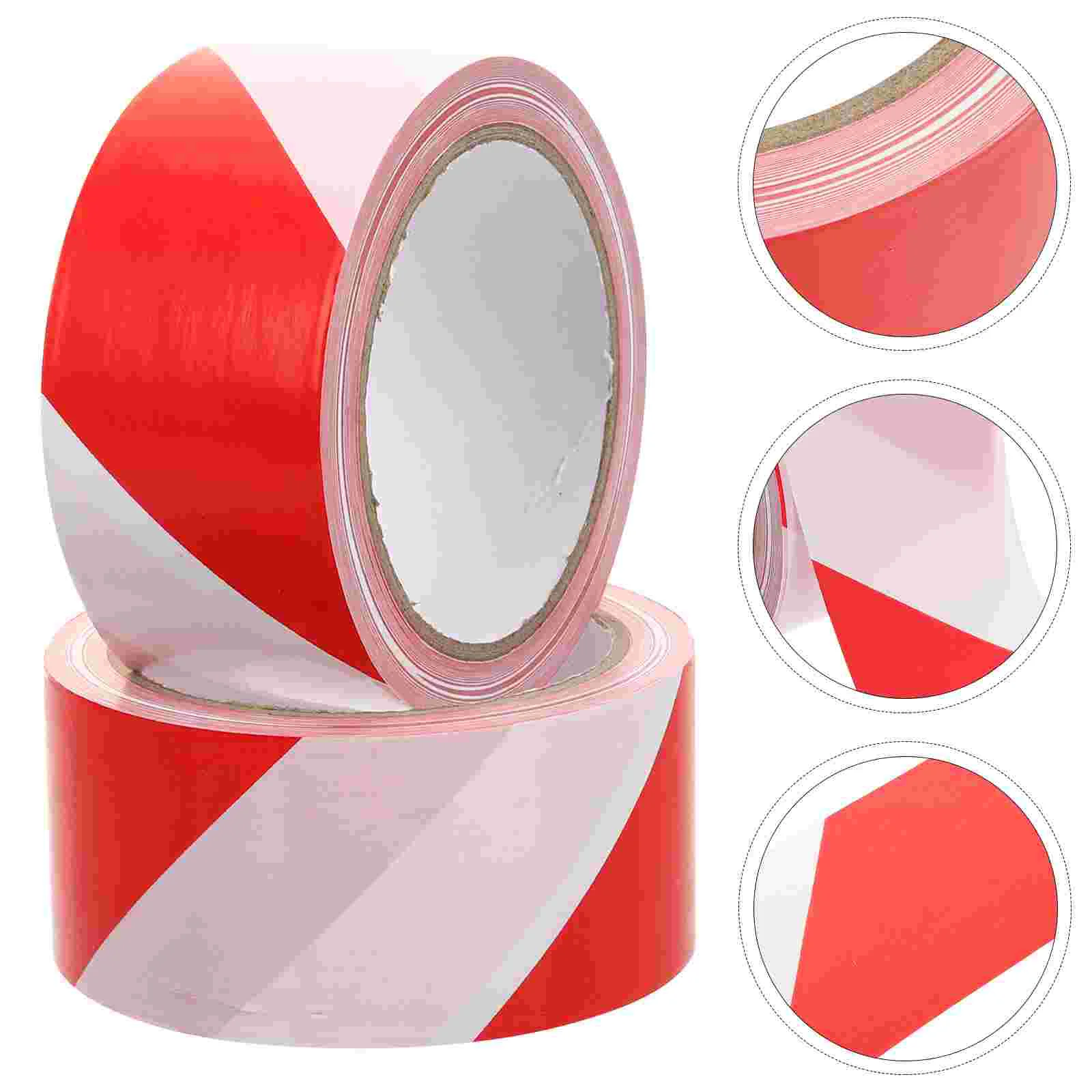 2 Rolls Red and White Cordon Tape The Barrier Danger Safety Caution Warning Non Sticky Hazard