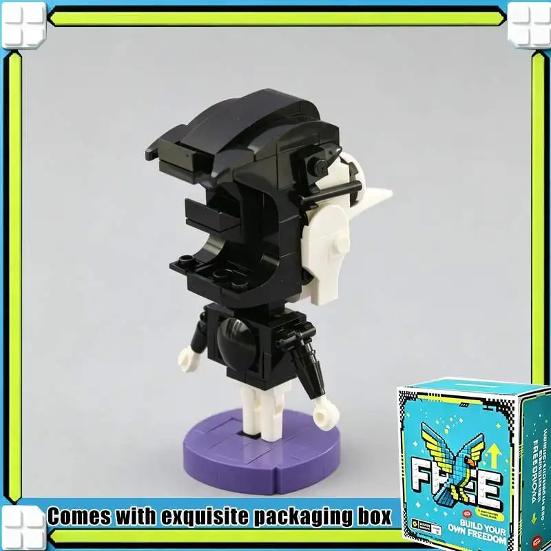 152PCS Quirky Puppet Salesman Figure Model Building Blocks Custom Puzzle Retro Game Character DIY Assembly Toy Display Gift
