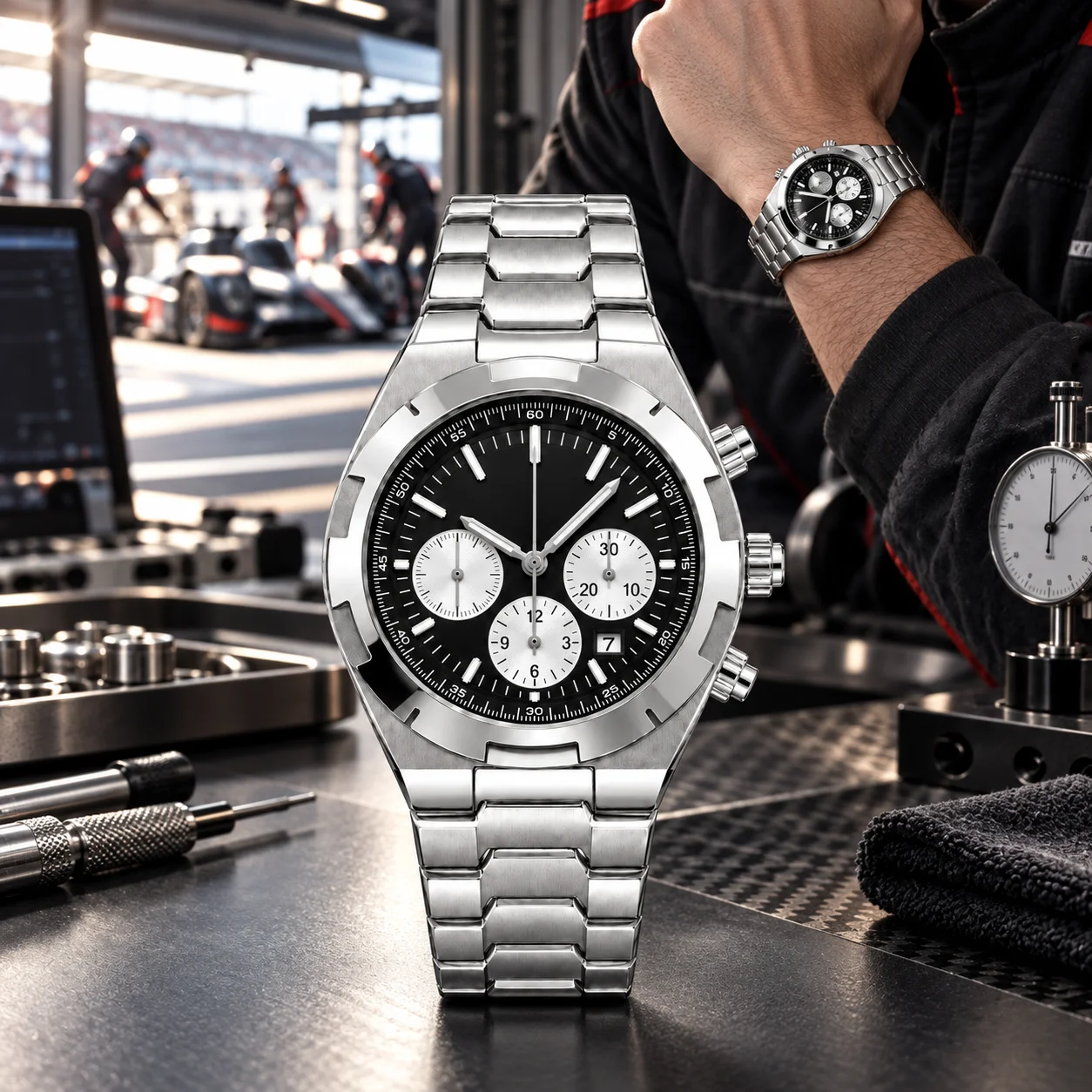 Men's Automatic Mechanical Watch  42mm 904L Stainless Steel Case Multifunction Dial Customizedl Automatic Mechanical Movemen