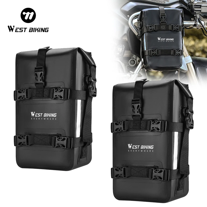 

WEST BIKING 2PCS Motorcycle Bumpers Bag Waterproof Mutifunctional Motorbike Side Frame Storage Bag for BMW R1250GS Accessories