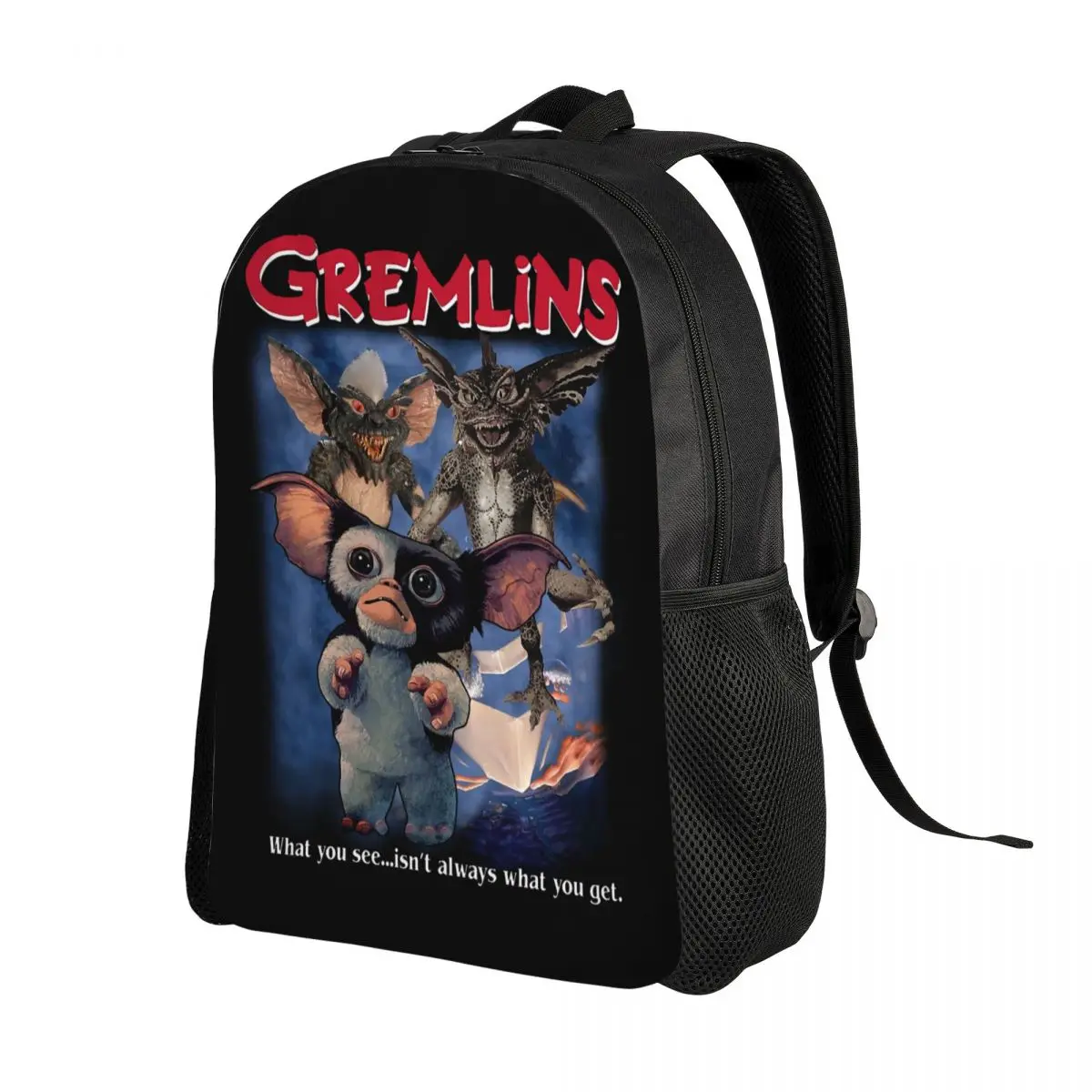 Gremlins Mogwai Backpack for Women Men College School Students Bookbag Fits 15 Inch Laptop 80s Movie Gizmo Monster Bags