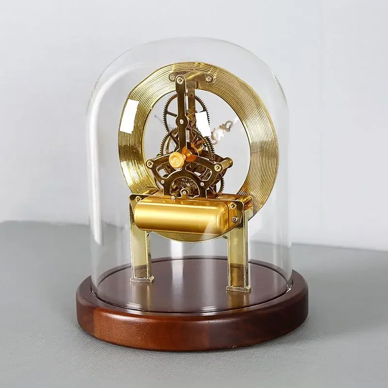 Modern Walnut Table Clocks Luxury Desk Clocks Retro Vintage Crystal Clock Living Room Table Mini Decoration and Accessories