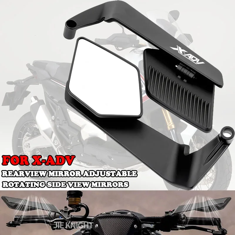 Motorcycle Mirrors Stealth Winglets Mirror Rotate Adjustable Mirrors For X-ADV750 XADV750 XADV 750 ADV 350 ADV 160