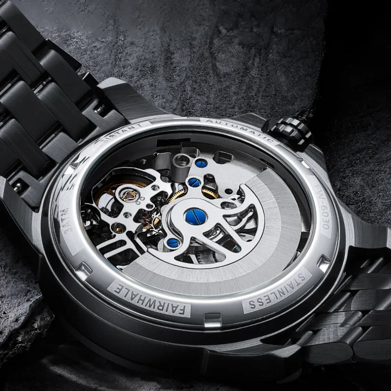 Business Waterproof Fully Automatic Tourbillon Watch Men's Fashion Mechanical Sports Watch Man