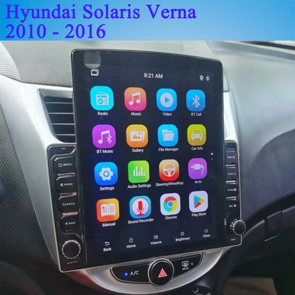For Hyundai Solaris Verna Accent 2010 - 2016 Auto Radio Stereo Audio Video Tablet Gps Navigation Tape Recorder Carplay Auto DAB+