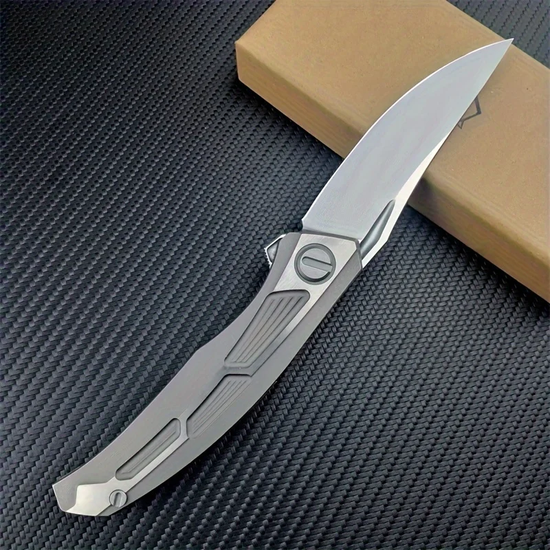 Pocket Folding Shirogorov Knife Titanium Alloy Handle D2 Blade High Quality Outdoor Camping Multitool Portable Utility EDC Knife