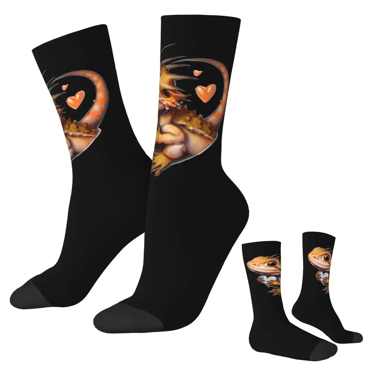 

Baby Bearded Dragon Loves Me Socks Harajuku Super Soft Stockings Long Socks Accessories for Man's Woman's Birthday Present