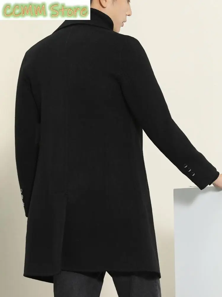 Men's Autumn Winter New Coat 100% Pure Wool Woolen Coat Sunshine Cool and Wild Casual Business Men's Clothing