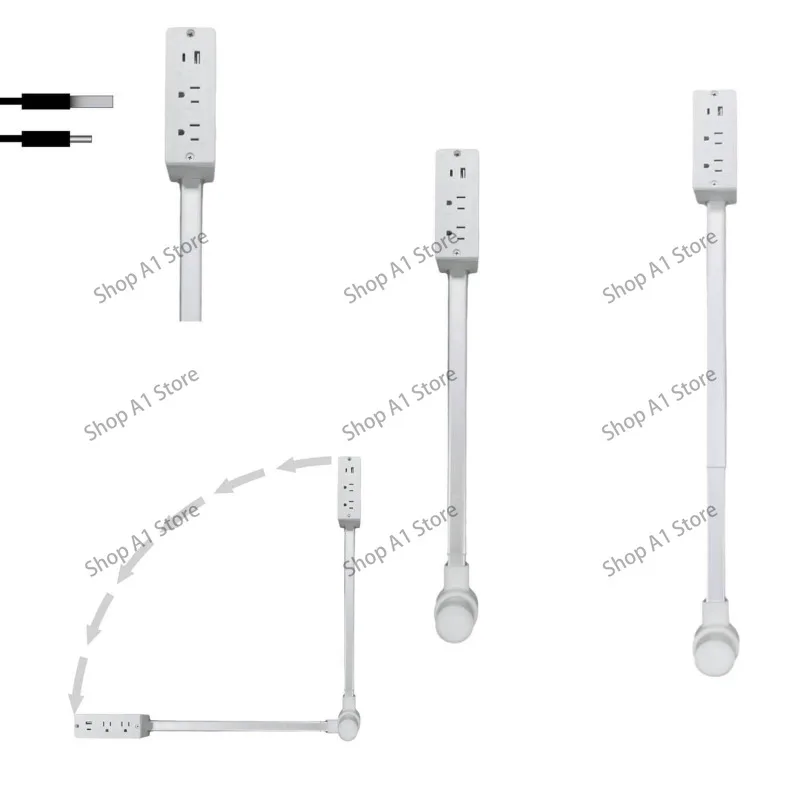 Electrical Outlet Extender Power Socket Sofa Bed Nightstand Expander Extension Socket
