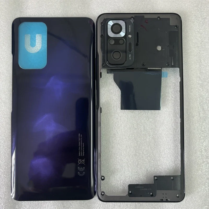Full Housing For Redmi Note 10 Pro 4G M2101K6G ,Cellphone Middle Frame Cover Battery Back Cover Rear Cover Repair Parts