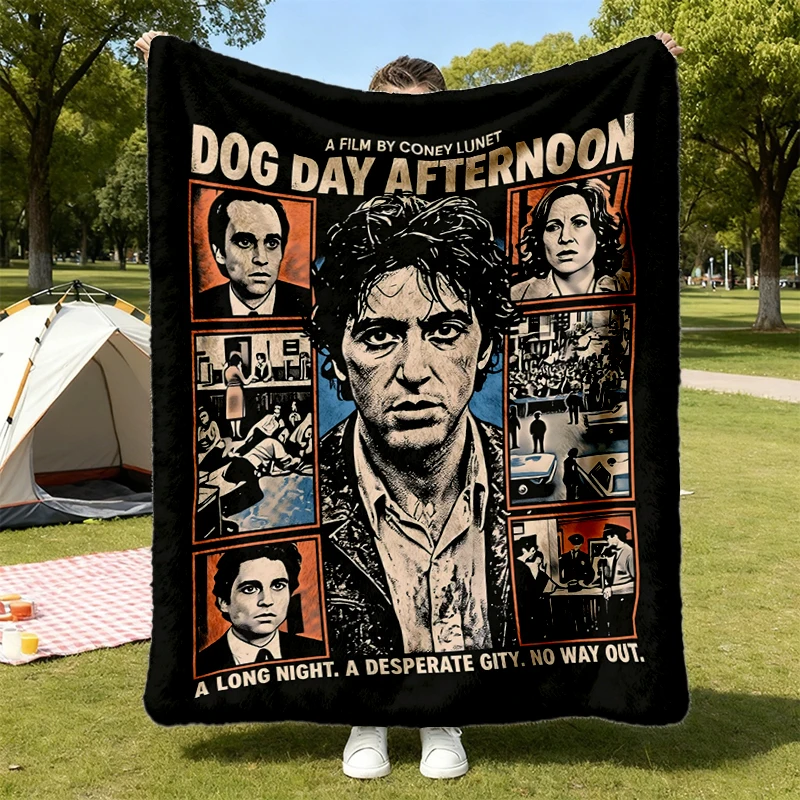 Dog Day Afternoon 1975 Film Comfy Blanket Al Pacino Sonny Retro 70s Movie Graphic Flannel Blanket