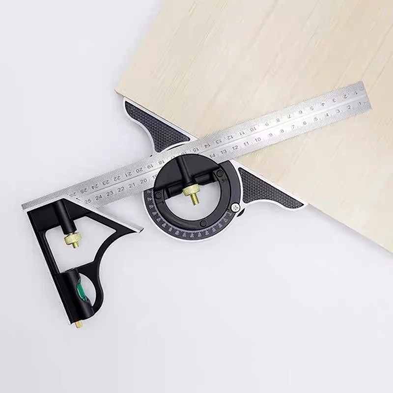 300mm Angle Ruler Stainless Steel Adjustable Measuring Rule Sliding Combination Square Ruler Protractor Level Measure Tool