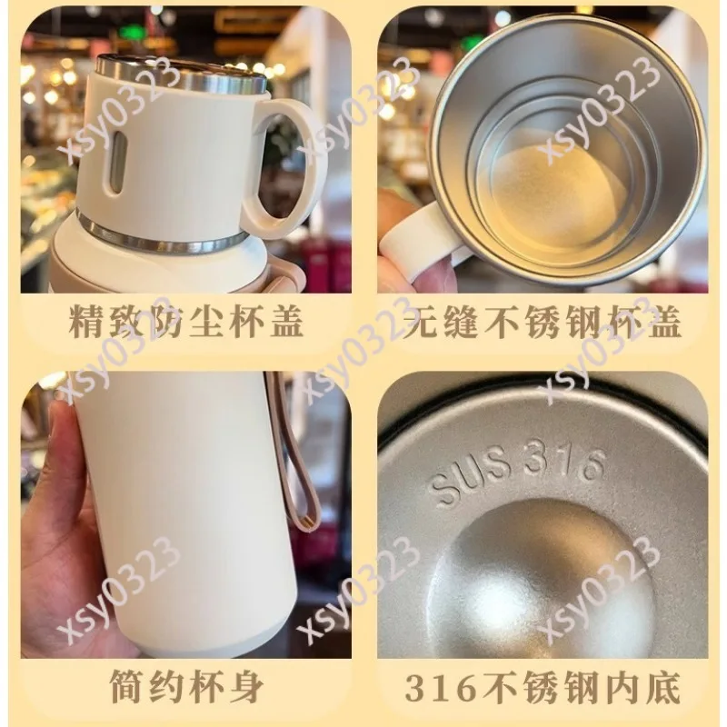 Large Capacity 316 Stainless Steel Vacuum Flask Stylish Lightweight Thermal Cup Daily Drinkware