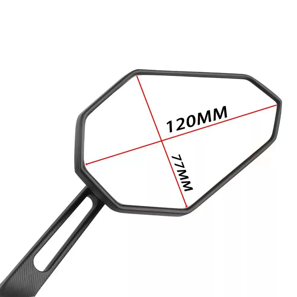 Suitable for Haojue UHR150 motorcycle modification: wide-view reversing mirror, high-definition carbon fiber reflector.