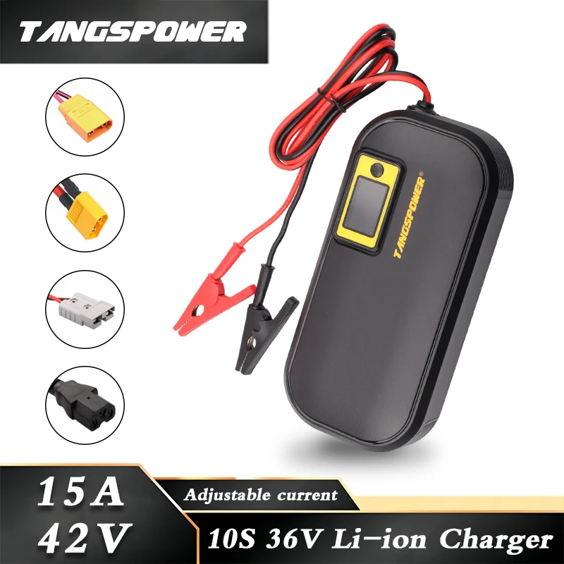 42V 15A Lithium Battery Smart Charger 10S 36V External Li-ion Battery Charger Adjustable Current Stable High Voltage Output