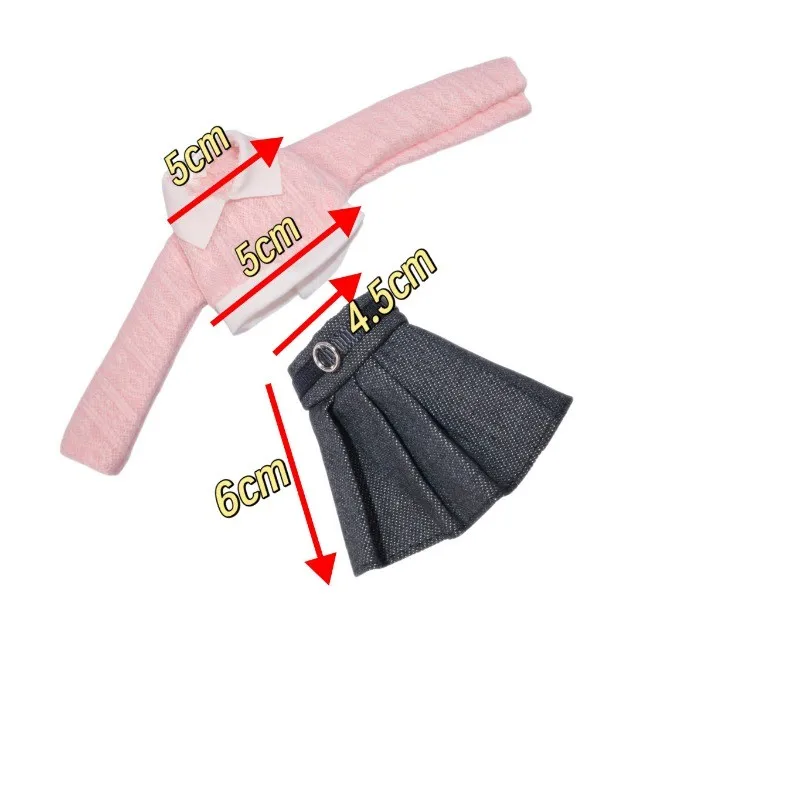 Doll's Clothes Suitable For 30cm 1/6 Supermodel Slimming Body Wearing DIY Dressing Toy Accessories Sweater Pleated Skirt Set