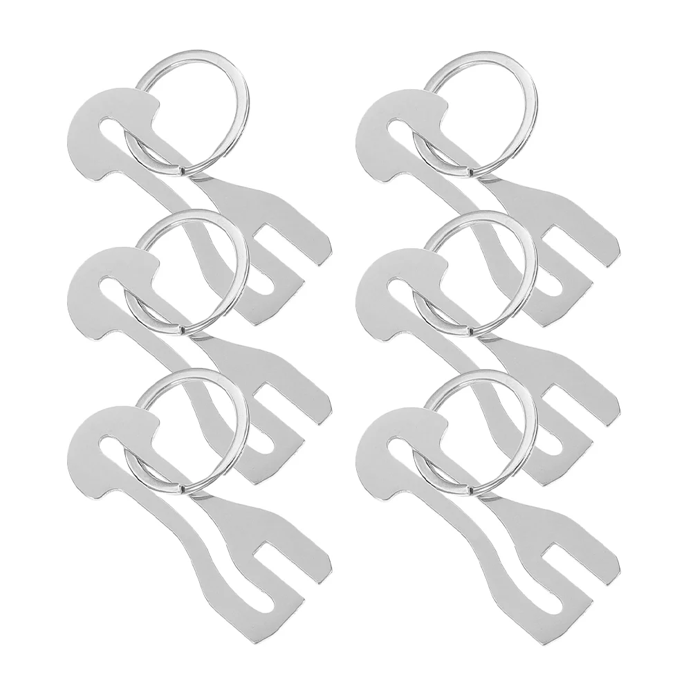 6 Pcs Trolley Tokens Keychains Portable Saver Metal Key Ring Shopping Cart Token Lab Carts Material Handling Tools