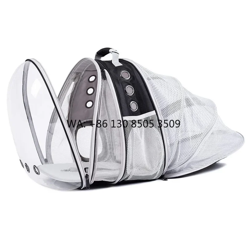New Style Cat Backpack Transparent Expandable Cat Space Capsule Bag Breathable Portable Shoulder Carry Suitable for Small