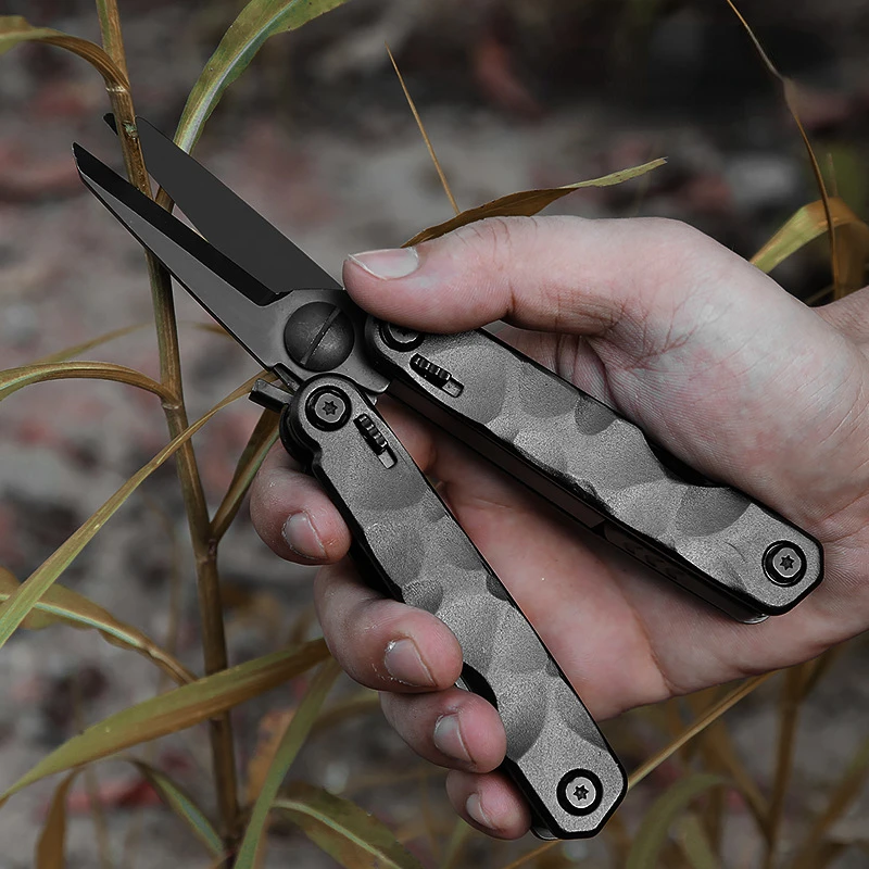 Folding Scissors Stainless Steel Multitool Folding Knife Saw Opener EDC Outdoor Survival Hand Tools Cutter Garden Tools