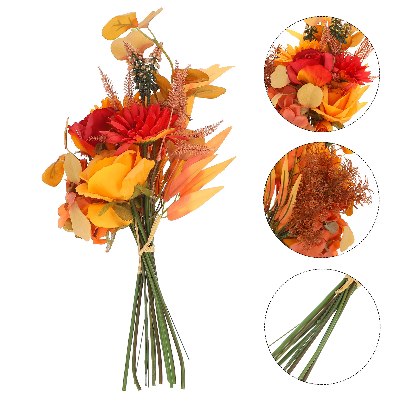 

1Pcs Autumn Color Fake Artificial Flower Plant Bouquet Thanksgiving Day Simulation Flower Decoration Home Party Ornament