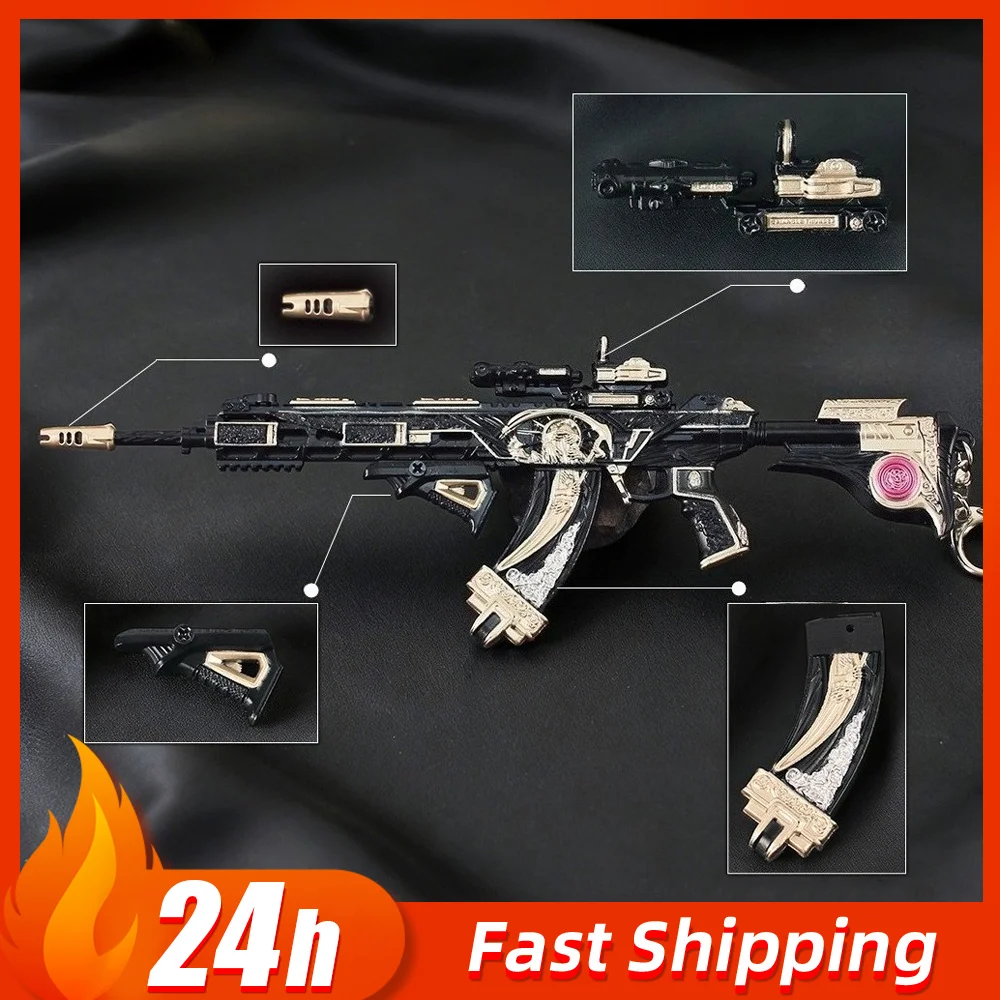 Fucile d'assalto Dragon Delta Force da 22 cm - Death Rose Pistola staccabile armi Modello Gioco Periferico Pistola giocattolo Ornamenti Regalo per ragazzo
