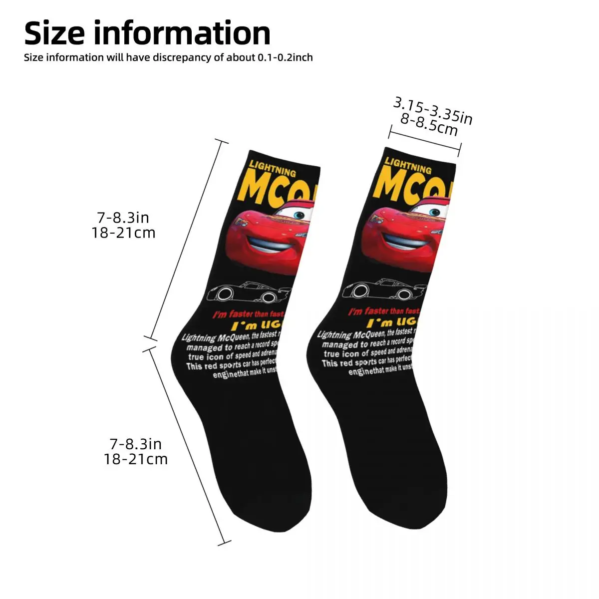 Cars Lightnings Mcqueen Socks Men\'s Women\'s Casual Socks Harajuku Spring Summer Autumn Winter Socks Gifts