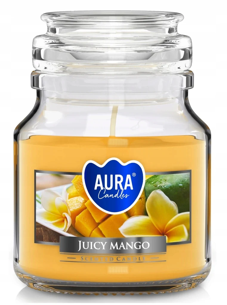 Paraffine geurkaars Succulent Mango Glas Aura 1-delig