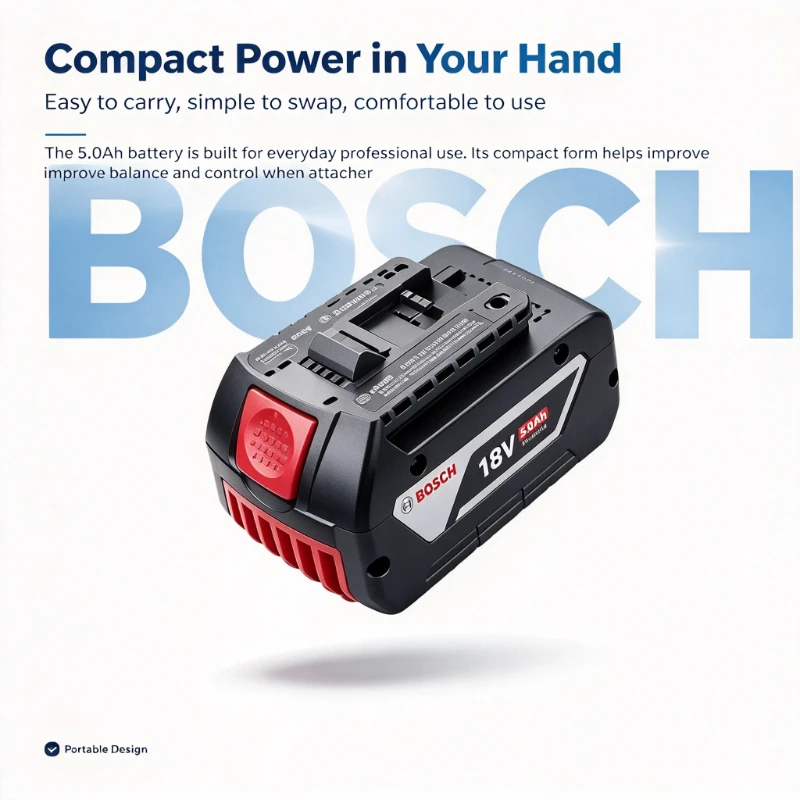 Bosch 18V 6.0Ah Rechargeable Battery 100% Match BAT614 BAT620 For GCM18V Mitre Saw Workshop Construction Site Power Supply