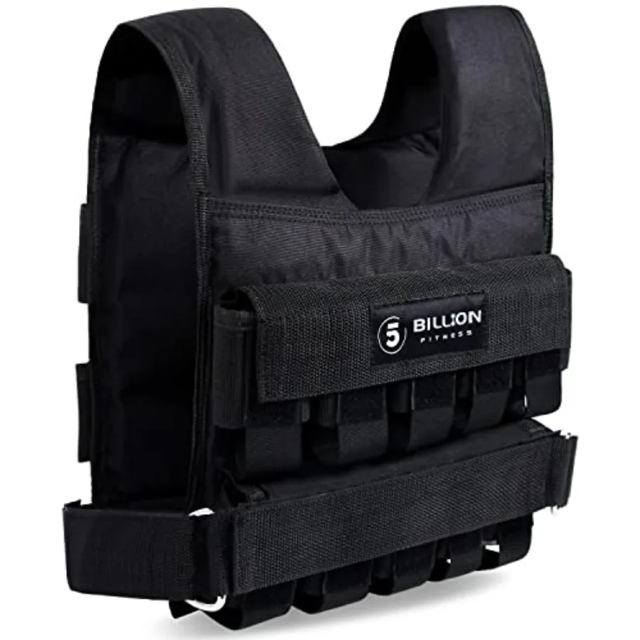 

Adjustable Weighted Vest 0-44lbs,5BILLION Weight Vest with Solid Bar Weights,Body Weight Vest for Men Women,Strength Training Wo