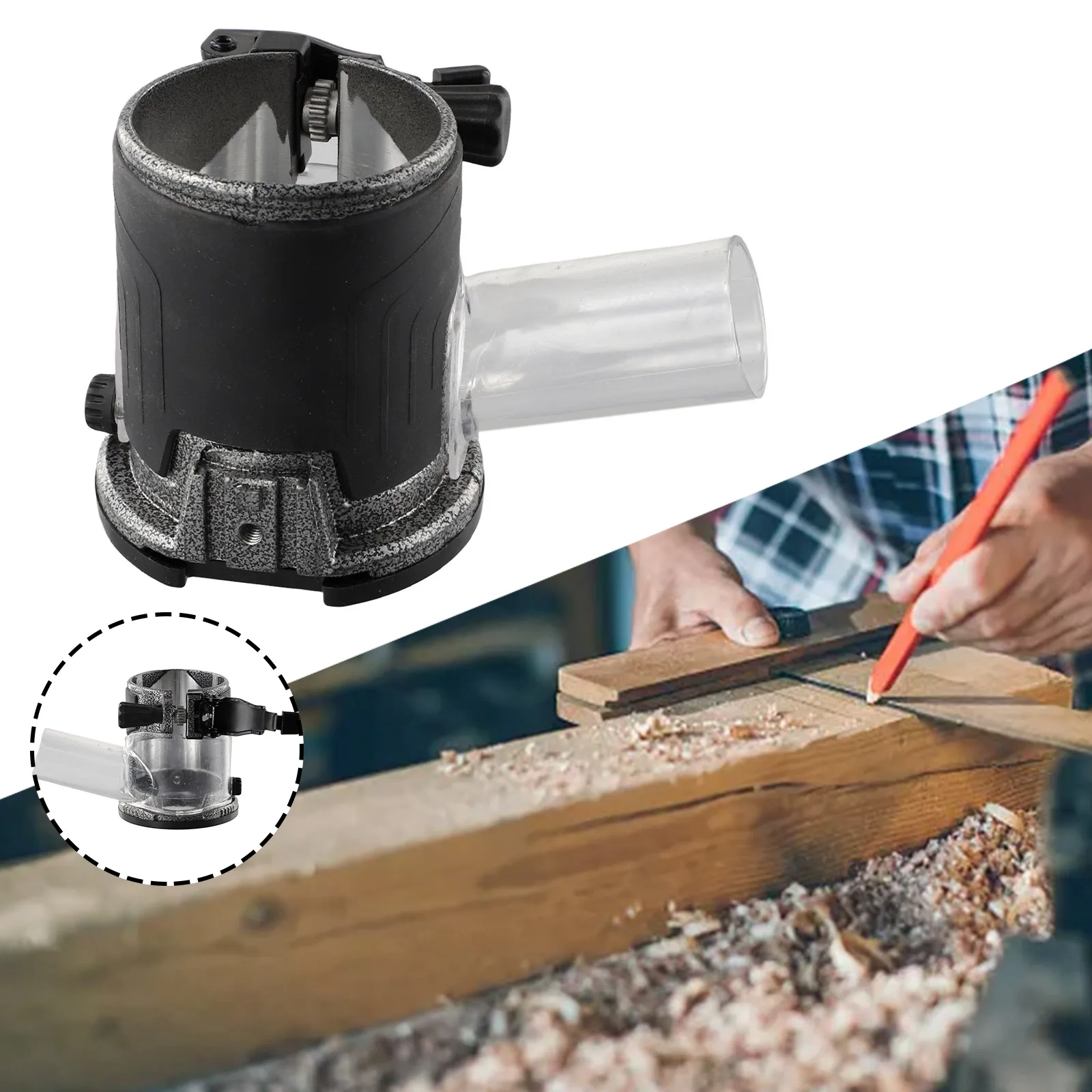 Durable Tools Router Base Plunge Power Tools Parts Plastics Router Rubber Sleeve Trimming Workshop Equipment Aluminum Alloy Base