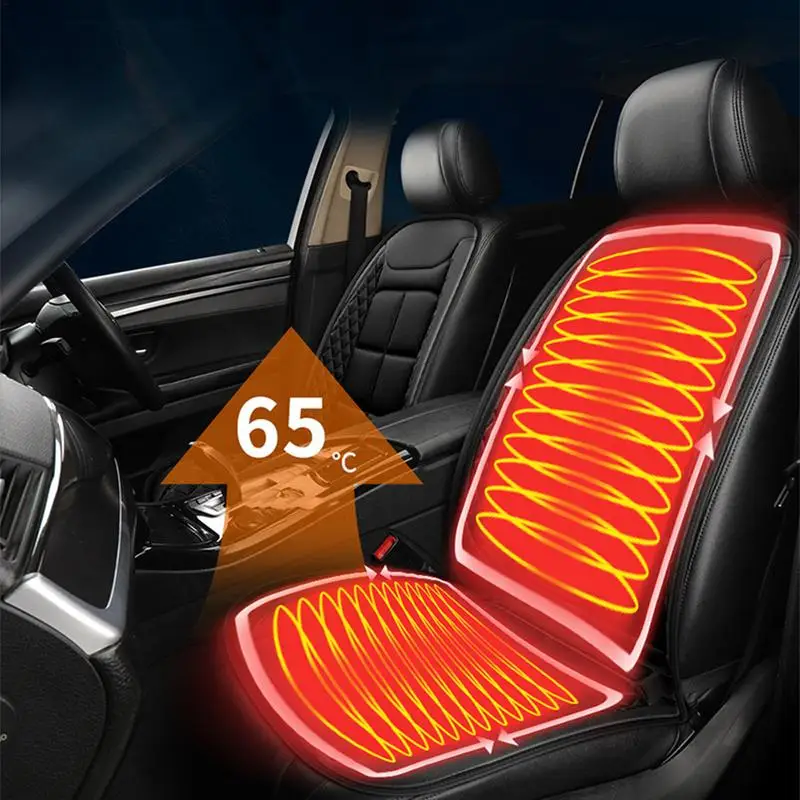 Heated Car Seat Cover 12V/24V Winter Seat Cushion Seat Pad Car Seat Protector Cover Heating Pad for Cars Trucks SUV